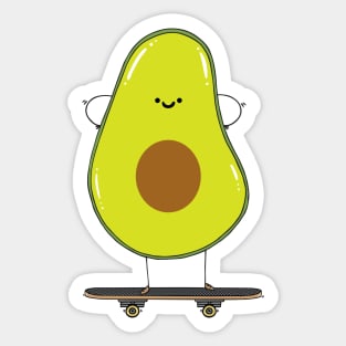 Avocado skater Sticker